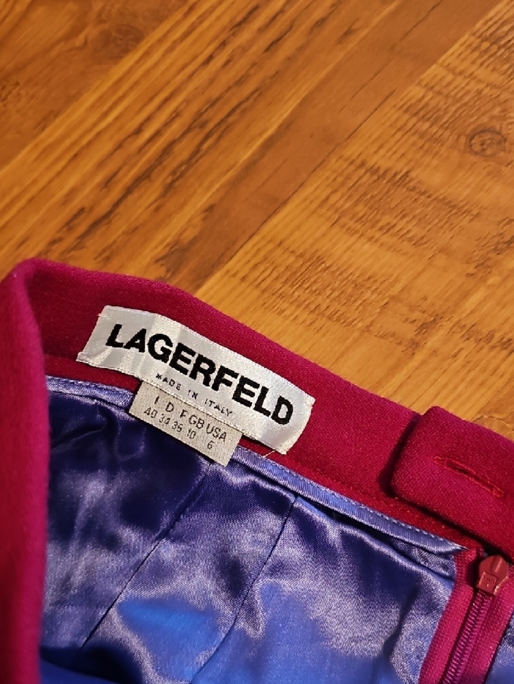 Karl Lagerfeld Pencil Skirt - Deep Magenta - Picture 2 of 5